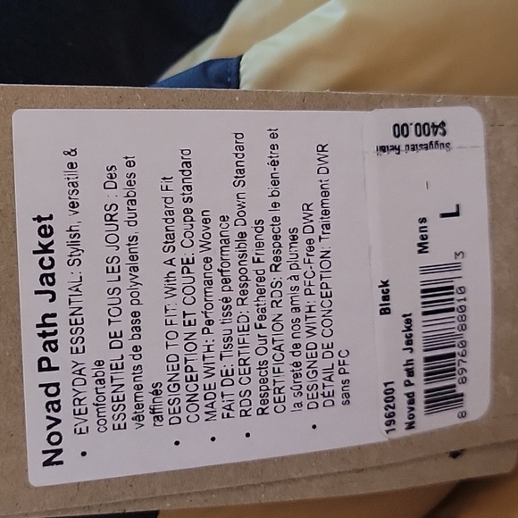 NWT Men's Prana "Novad Path Jacket" in Black & in Various Sizes - Picture 2 of 8